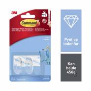 Command, 3M Command 17092CLR, hvid, kasse a 6 pakker