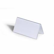 Holder, Durable, 52x100 Til bordskilt i plast, transparent pakke a 25 stk