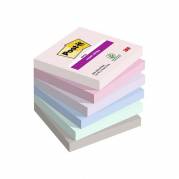 Notes, Post-it, Super sticky, assorteret 76x76mm, pakke a 6 stk