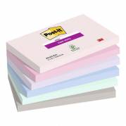 Notes, Post-it, Super sticky, assorteret 127x76mm, pakke a 6 stk