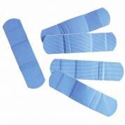 Plaster, Detectable single pack, LD-PE bl&aring;, pakke a 100 stk