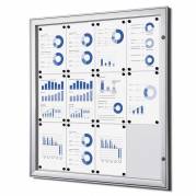 Opslagsskab, Twinco Twin 960x1000mm, Med whiteboard aluminium/gr&aring;