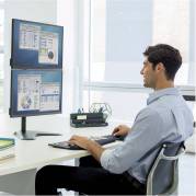 Monitorarm, Fellowes, sort