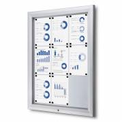 Opslagsskab, Twinco Twin 800x1000mm, Med whiteboard aluminium/gr&aring;