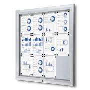 Opslagsskab, Twinco Twin 1000x1005mm, Med whiteboard aluminium/gr&aring;