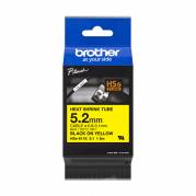 Labeltape, Brother, HSE611E 5.20mmx1.50m sort/gul