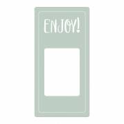 Forseglingsetiket, Meto, ENJOY! 50x100mm gr&oslash;n, rulle a 500 etiketter