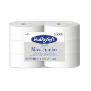 Toiletpapir Jumbo, BulkySoft, Premium Gigant M, 2 lag, hvid x 320.00m kasse a 6 ruller