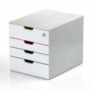 Skuffekabinet, Durable Varicolor, gr&aring; skuffer: 4
