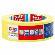 Afd&aelig;kningstape, TESA 4334, 38 mm x 50.00 m, samlet tykkelse 90 &micro;m kernediameter: 76 mm, h&aring;ndrulle, Papir Akryl, gul, pakke a 4 ruller kasse a 24 ruller