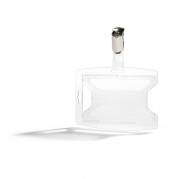 Kortholder, Durable, Rexycle 54x85mm med stropklemme kort transparent pakke a 10 stk