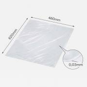 Topark 30 &micro;m, 620x 460 mm, LD-PE, transparent pakke a 2000 ark F&oslash;devaregodkendt