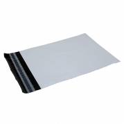 Coex Forsendelsespose, 60 &micro;m 800 x 800 mm, genanvendt LDPE, sort/hvid permanent tape lukning, karton a 100 stk