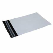Coex Forsendelsespose, 30 &micro;m, 190 x 250 mm, LD-PE, sort/hvid permanent tape lukning, pakke a 100 stk