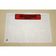 F&oslash;lgeseddellommer, C5, 235 x 175 mm transparent red-black printed Packing list, LD-PE karton a 1000 stk