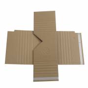 Krydspack, indre dim: 250 x 182 x 100 mm 2-lags,EE-flute, 4.000 mm, FEFCO 0473 brun, bundt a 50 stk, palle a 900 stk FSC Mix 70\%