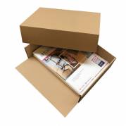 Arkiv&aelig;ske, Master'in Access indre dim: 315 x 235 x 80 mm, 1-lags E-flute, 2.000 mm, FEFCO 0200, brun bundt a 50 stk, FSC Mix 70\%