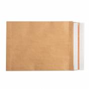 Forsendelsespose i Papir, Master'in Expert, 380 + 80 x 480 x 79 mm Kile i siden, krydset bund, Kraftliner 2 selvkl&aelig;bende lukninger, afri, Brun Uden tryk, karton a 100 stk palle a 2400 stk, FSC Mix Credit