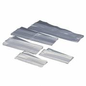 Plastikpose, 25 &micro;m 120 + 70 x 300 mm, LD-PE, klar 2 fals p&aring; 35mm, karton a 1000 stk F&oslash;devaregodkendt