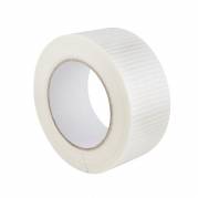 Filamenttape, Krydsarmeret, 50 mm x 50.00 m, kernediameter: 76 mm, Rulle PP, Syntetisk gummi, transparent pakke a 18 stk, palle a 1584 ruller