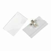 Kongresm&aelig;rker, BNT 40x75, Med clip og n&aring;l, transparent pakke a 50 stk