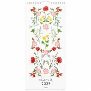 V&aelig;gkalender, Mayland Floral Delicate flowers, 190x434mm &aring;r: 2027, Flerfarvet,