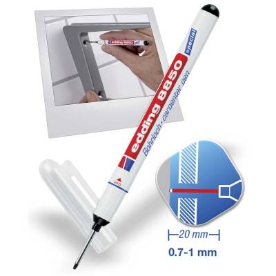 T&oslash;mrerblyant, Edding, 8550, 0,7-1MM sort, Permanent
