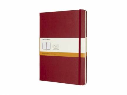 Notesbog MOLESKINE Classic hard linieret XL rød