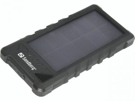 Powerbank Outdoor Solar 16000 mAh sort t/2 enheder