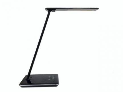 Bordlampe Unilux Linka LED foldbar sort USB+IQ oplader