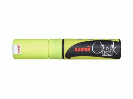 Chalkmarker Uni-ball PWE-8K fluo gul stregbr. 8mm