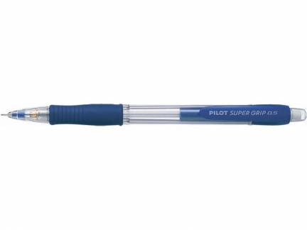 Pilot Super Grip pencil med 0,5 mm mine i farven blå 