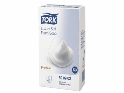 Skumsæbe Tork Premium Luksus S3 500902 4x800ml/pak t/sensordis