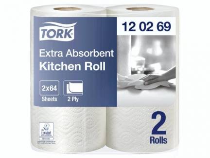 Køkkenrulle Tork Ekstra Plus K1 2-lag 15,4m 120269 24 rl/pk