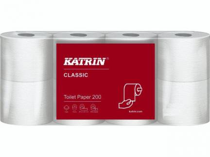 Toiletpapir Katrin 200 2-lags 25m 181402 64rul