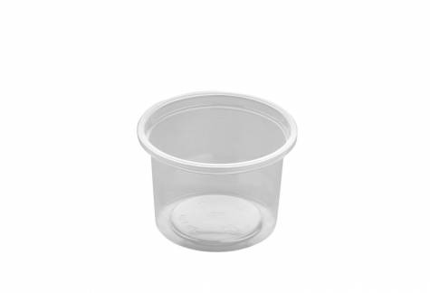 Plastbakke rund PP klar Ø70,3x48mm 100ml 1000stk/kar