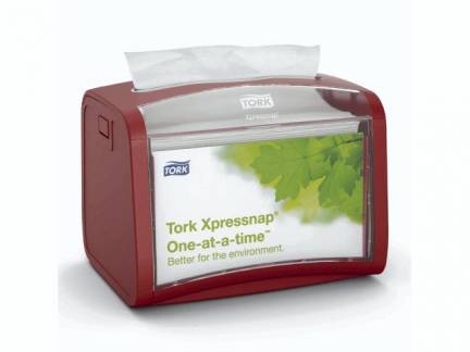 Dispenser Tork Bordservietter Interfoldet N4 rød 272612 1stk