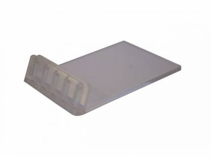 Skilteholder klar plast 60x40x13mm 20stk/pak