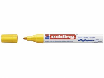 Paint marker Edding 750 permanent gul 2-4mm rund spids