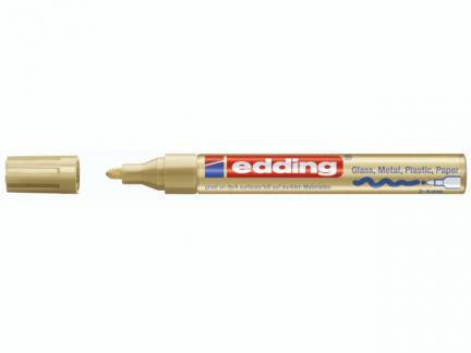 Paintmarker, Edding Ecoline, Paint 750 2-4MM, Rund spids, guld, 702001053 pakke a 10 stk