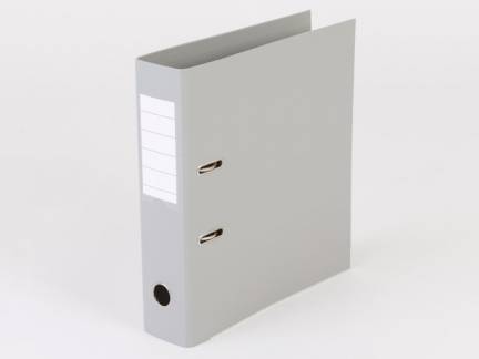 Brevordner, Q-Line grå, Metalskinne, 75mm, 210x297mm Number of rings: 2 æske a 10 stk