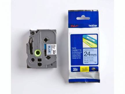 Labeltape, Brother Labeltape, BROTZ551 sort/blå, pakke a 5 ruller