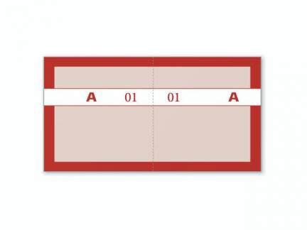 Kuponbog rød 2x1-100 130x70mm 92 2205 90