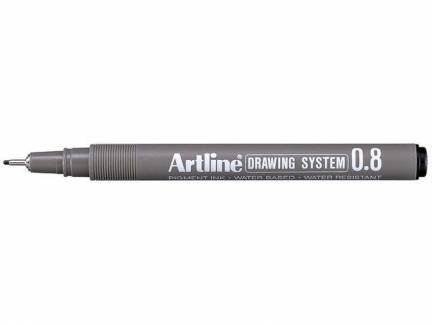 Drawingpen Artline EK238 0,8mm sort