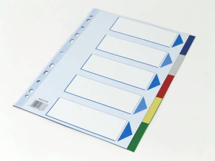 Faneblad, Q-Line, A4,210x297mm assorteret æske a 25 sæt