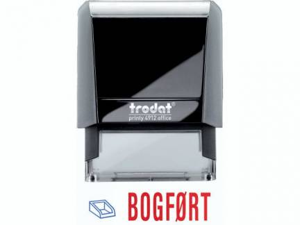 Stempel Trodat Printy 4912 blå/rød tekst  bogført