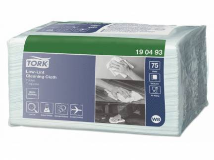 Tork 190493 Sensitiv aftørringsklud W8 turkis 8x75stk 