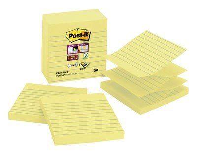 Post-it z-notes Super Sticky gul 101x101mm lin. 5blk/pak