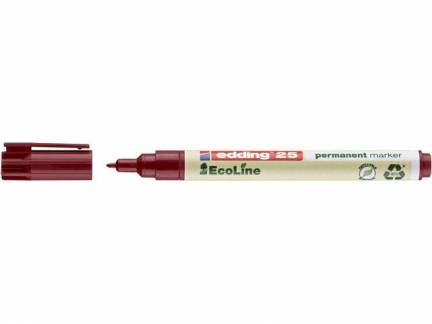 Marker edding 25 EcoLine rød permanent 1mm rund spids