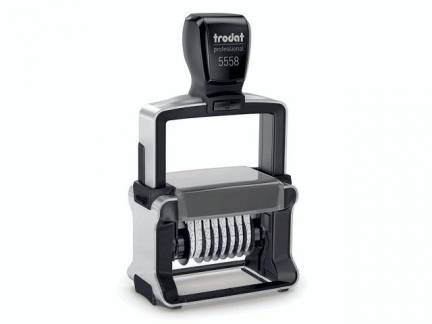 Stempel, Trodat 5558, sort, Numberer 1 stk